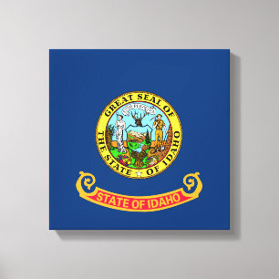 Idaho Flag: the Gem State, America Mountain West Canvas Print