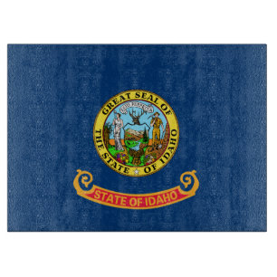 Idaho Flag: the Gem State, America Mountain West Cutting Board