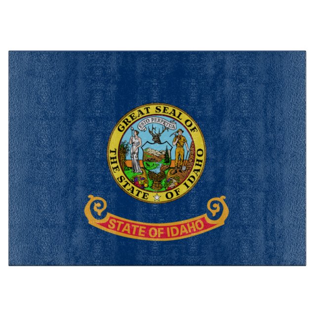 Idaho Flag: the Gem State, America Mountain West Cutting Board (Front)