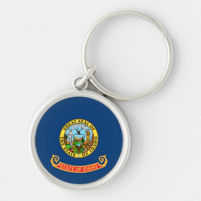 Idaho Flag: the Gem State, America Mountain West Key Ring (Front)