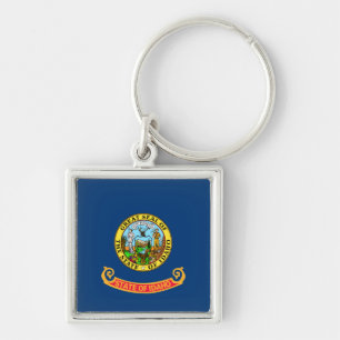 Idaho Flag: the Gem State, America Mountain West Key Ring