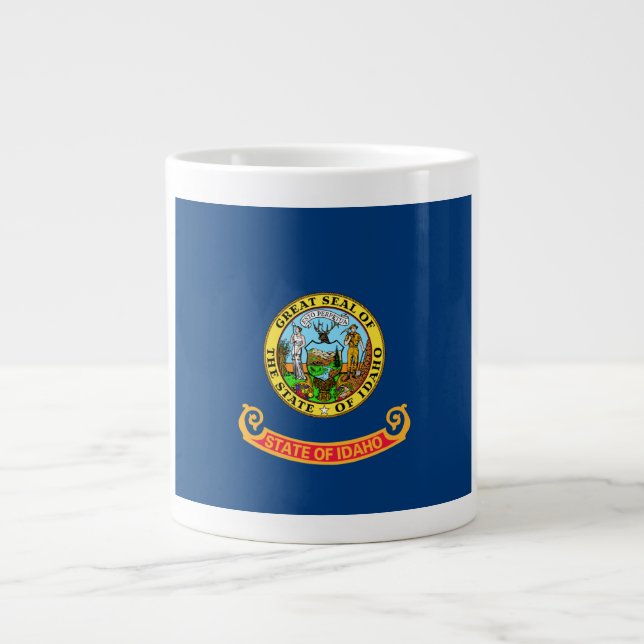 Idaho Flag: the Gem State, America Mountain West Large Coffee Mug (Front)