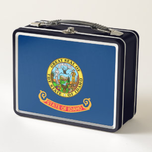 Idaho Flag: the Gem State, America Mountain West Metal Lunch Box