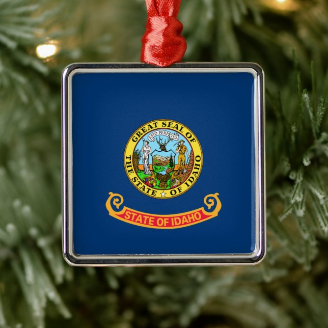 Idaho Flag: the Gem State, America Mountain West Metal Tree Decoration (Tree)