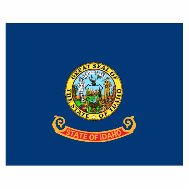 Idaho Flag: the Gem State, America Mountain West Photo Sculpture Decoration (Front)