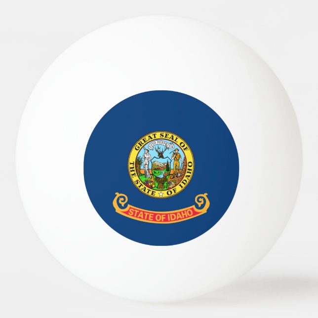 Idaho Flag: the Gem State, America Mountain West Ping Pong Ball (Front)