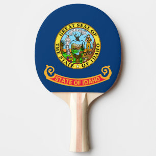 Idaho Flag: the Gem State, America Mountain West Ping Pong Paddle