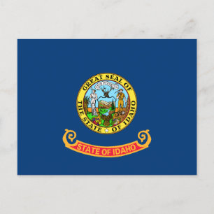 Idaho Flag: the Gem State, America Mountain West Postcard