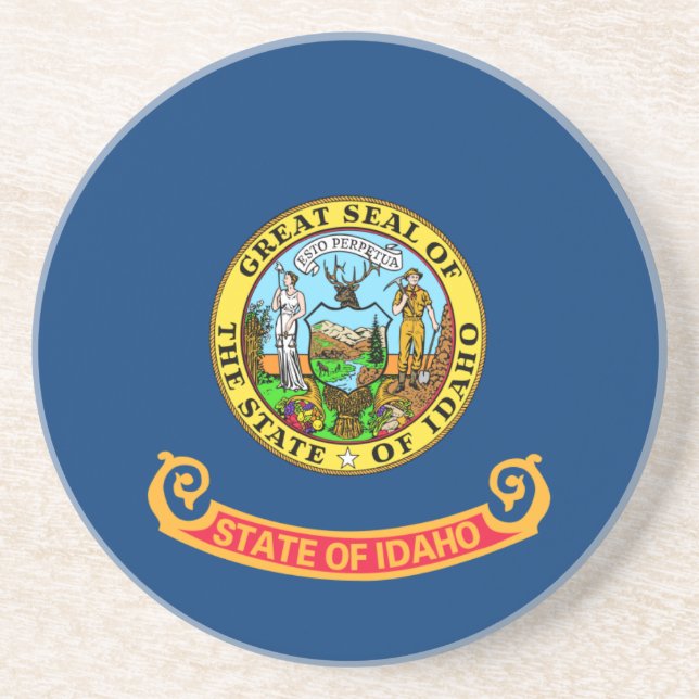 Idaho Flag, the Gem State, American states Coaster (Front)