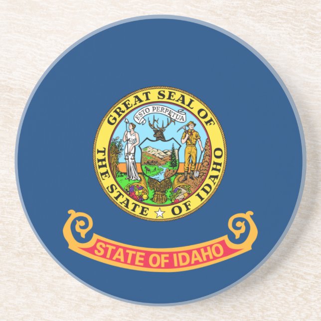 Idaho Flag, the Gem State, American states Coaster (Front)