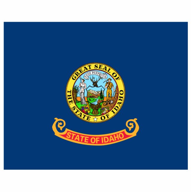 Idaho Flag, the Gem State, American states Photo Sculpture Magnet (Front)