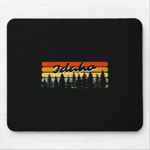 Idaho Forest Sunset Trees Cabin Theme Souvenir Mouse Mat