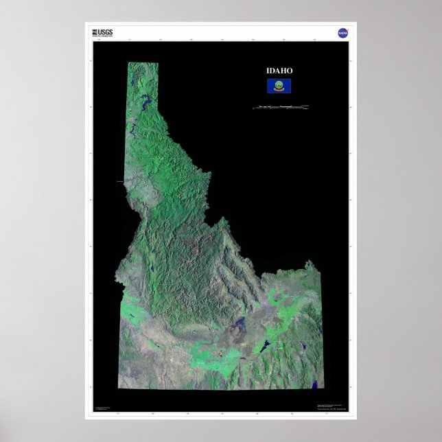 Idaho From Space Poster (Front)