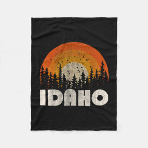 Idaho - funny nature vintage hiking 60s 70s 80s fleece blanket