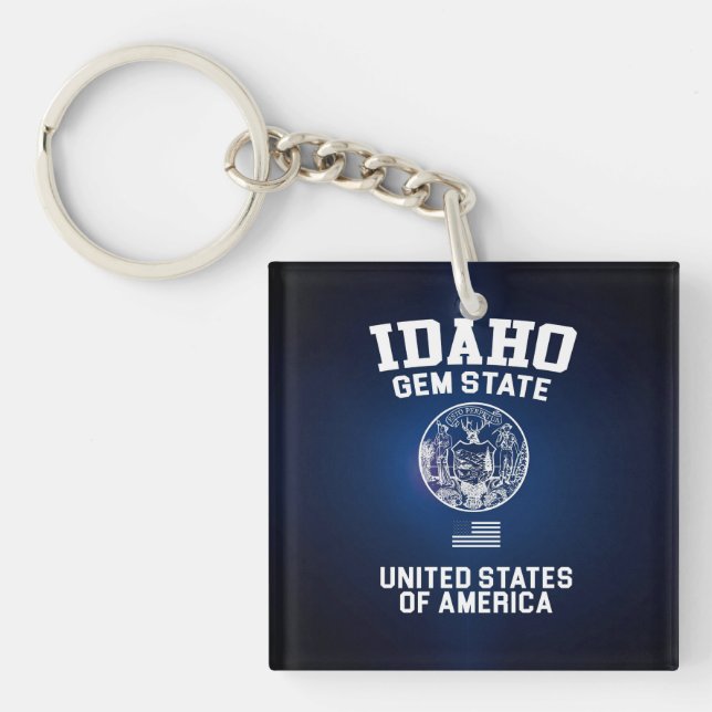 Idaho Gem State Key Ring (Front)