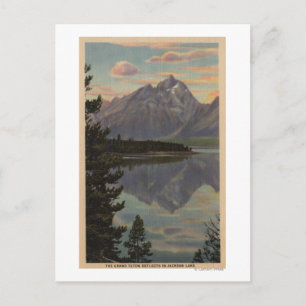 Idaho - Grand Teton Reflection on Jackson Lake Postcard