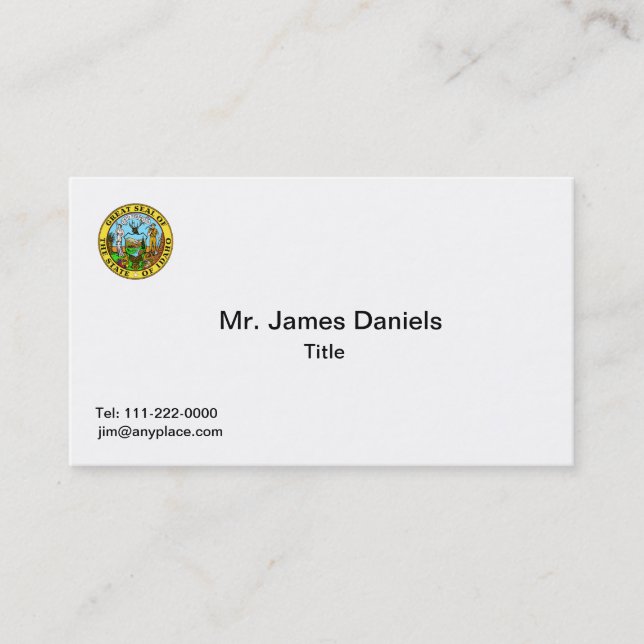 Idaho Great Seal Business Card Templates (Front)