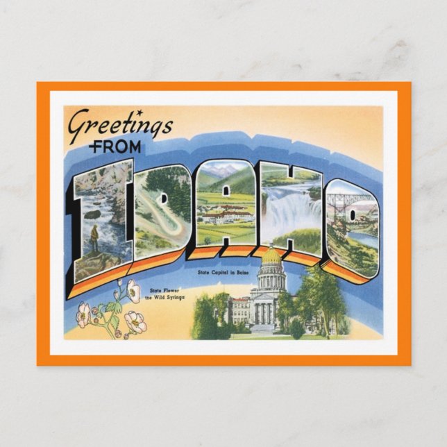 Idaho Greetings From US States Postcard (Front)
