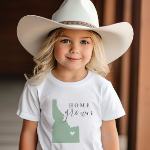 Idaho Home Grown   Editable Colours State Map Baby T-Shirt