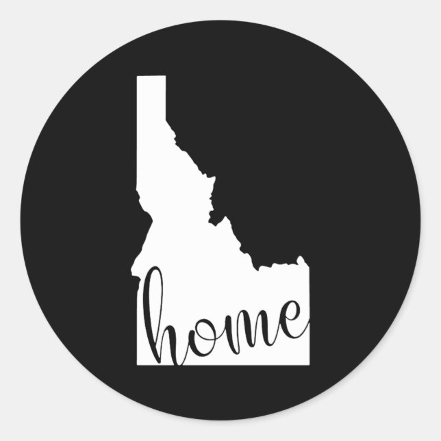 Idaho Home State Map Classic Round Sticker (Front)