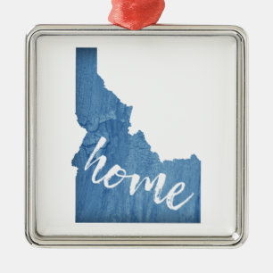 Idaho Home Wood Grain Metal Tree Decoration