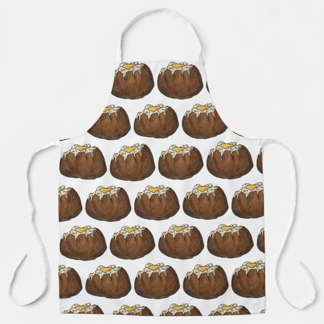 Idaho ID Baked Potato Potatoes Spuds Foodie Apron (Front)
