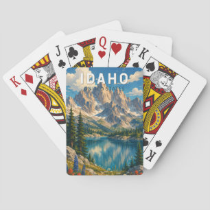 Idaho Illustration Travel Art Vintage Playing Cards