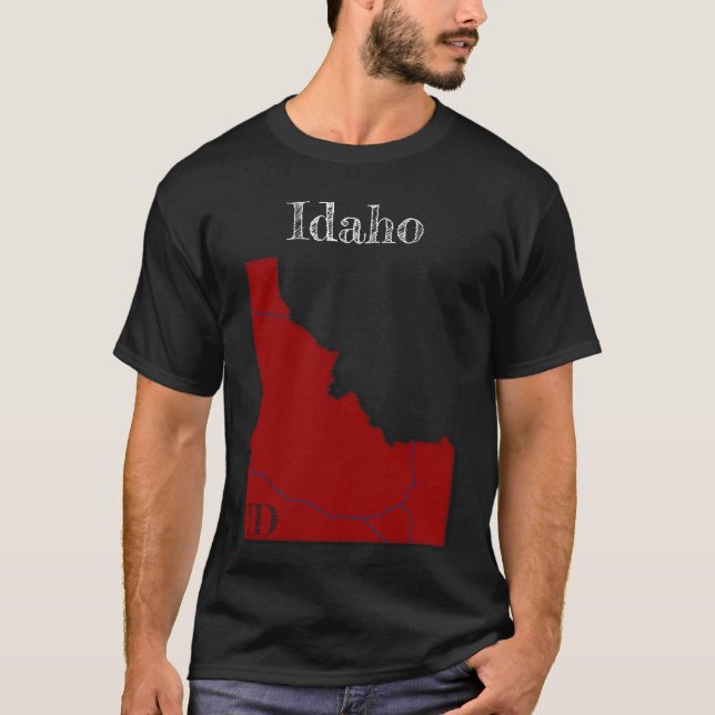 Idaho Interstates [Berry Red Design] T-Shirt (Front)