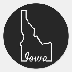 Idaho Iowa Funny Geography Mix Up Joke Idawa State Classic Round Sticker