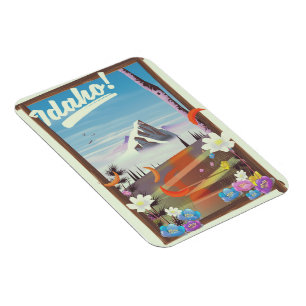 Idaho! landscape travel poster magnet