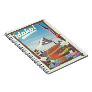 Idaho! landscape travel poster notebook