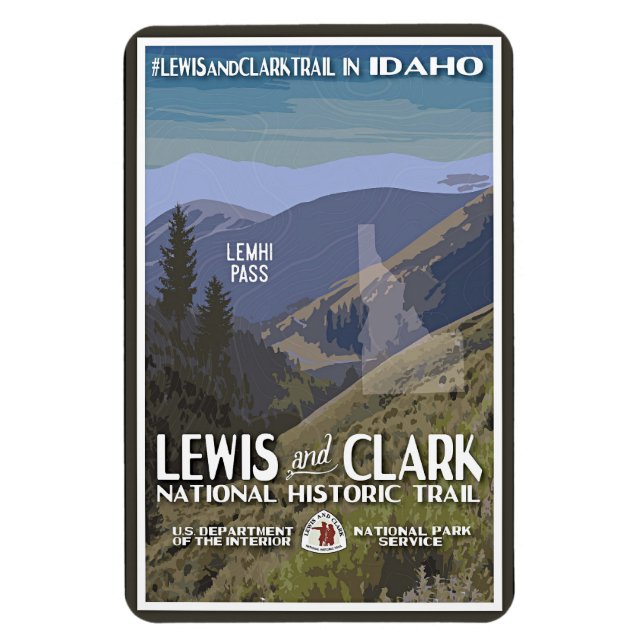Idaho. Lewis & Clark Trail, Magnet (Vertical)