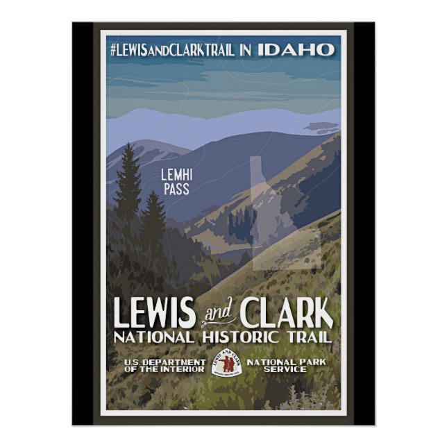 Idaho. Lewis & Clark Trail, Poster (Front)