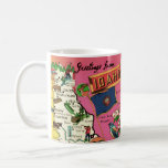 Idaho Map Mug<br><div class="desc">A fun vintage postcard map of the State of Idaho repurposed on a mug.</div>