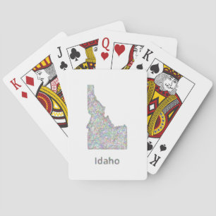 Idaho map playing cards