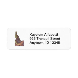 Idaho Map Return Address Label