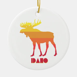 Idaho Moose Ceramic Tree Decoration