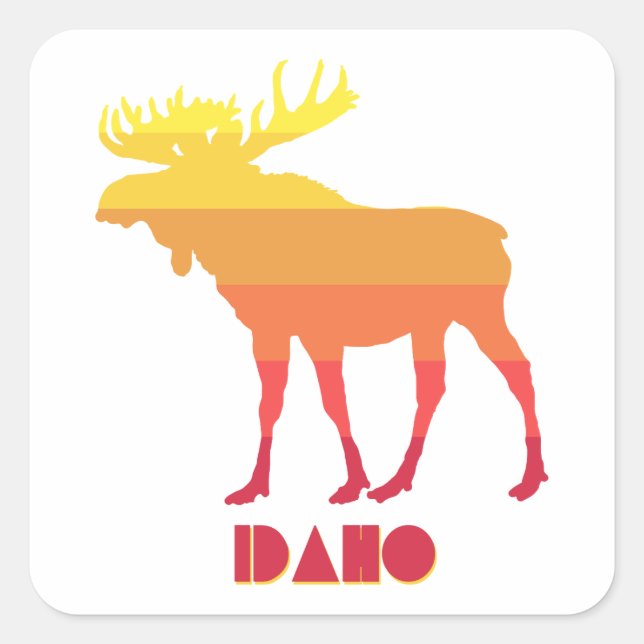 Idaho Moose Square Sticker (Front)
