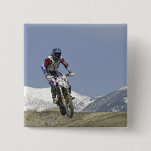 Idaho, Motocross Racing, Motorcycle Racing 15 Cm Square Badge