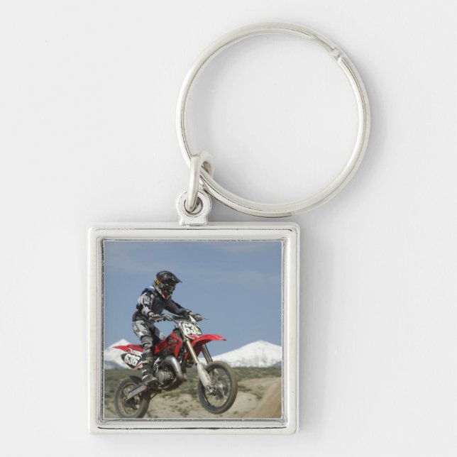 Idaho, Motocross Racing, Motorcycle Racing Key Ring (Front)