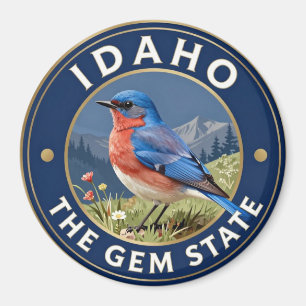 🏔️ Idaho Mountain Bluebird Heritage Magnet