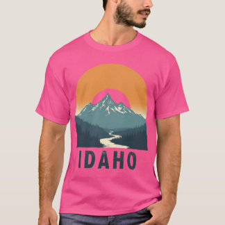 Idaho Mountain Sunset Natures Wilderness T-Shirt