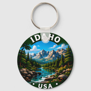Idaho Mountain Wilderness Outdoor Travel Key Ring
