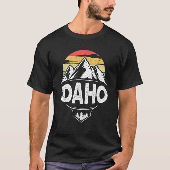 Idaho Mountains Resident Tourist And Visitor T-Shirt (Front)