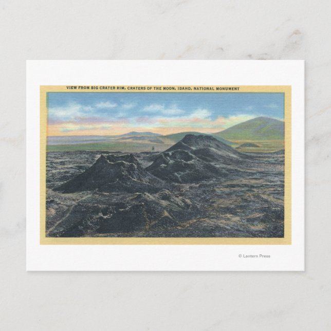 Idaho National Park Big Crater Rim Postcard (Front)
