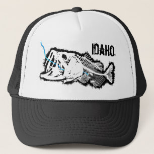 IDAHO - ONE BAD BASS SWALLOWED IDAHO PATRIOT TRUCKER HAT