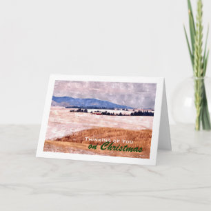 Idaho Palouse Winter Landscape, Christmas Holiday Card