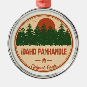 Idaho Panhandle National Forests Metal Tree Decoration