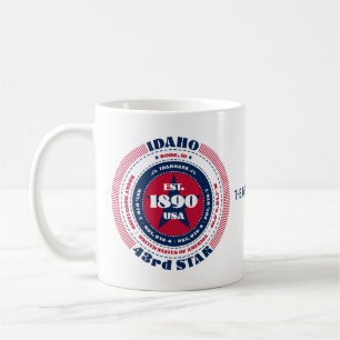 Idaho Patriotic Circular Monogram Mug