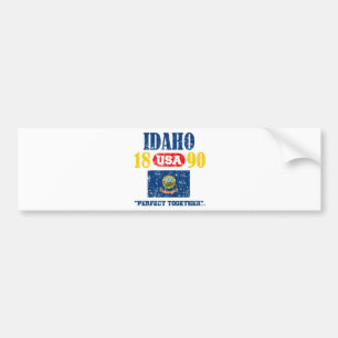 IDAHO PERFECT TOGETHER DISTRESSED PROUDUCTS BUMPER STICKER